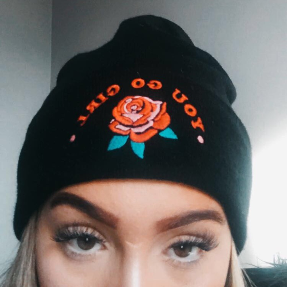 Cute black beanie